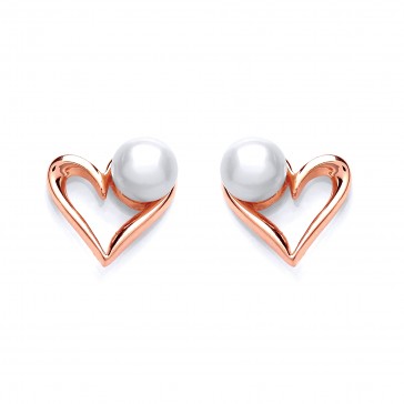RGP Silver Earrings FF FWP Heart Studs 