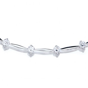 RP Silver Bracelet CZ Link